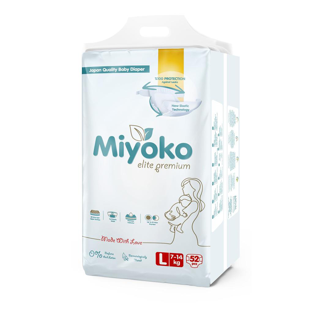 Miyoko Bebek Bezi-L-7-14-kg-52-Adet